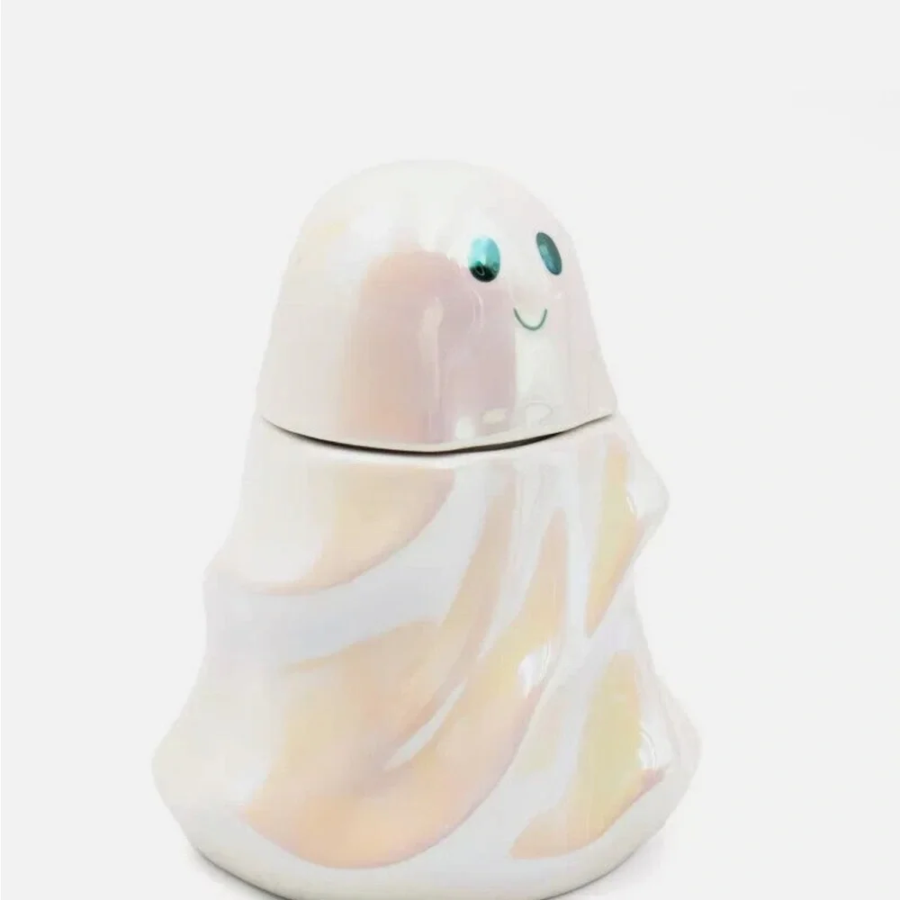 Target Bullseye Iridescent Ghost Jar Canister